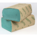 Полотенца бумажные однослойные 200шт Z-сложение зеленые, Кохавинка