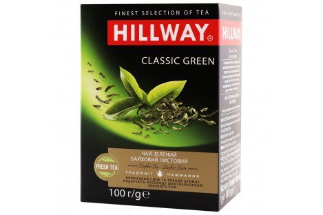 Чай зеленый Hillway байховый листовой 100г
