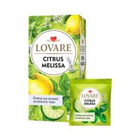 Чай зелений Lovare Цитрус та меліса 24шт*1,5г