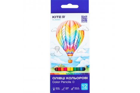 Карандаши цветные 12шт шестигранные "Classic", Kite