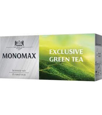 Чай зеленый Мономах Exclusive Gun Powder в пакетиках 25шт*1,5г