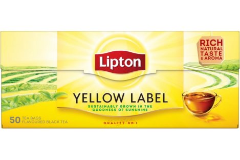 Чай черный Lipton Yellow Lable в пакетиках 50шт*2г
