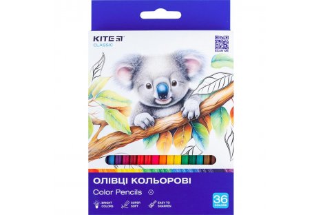 Олівці кольорові 36шт шестигранні "Classic", Kite