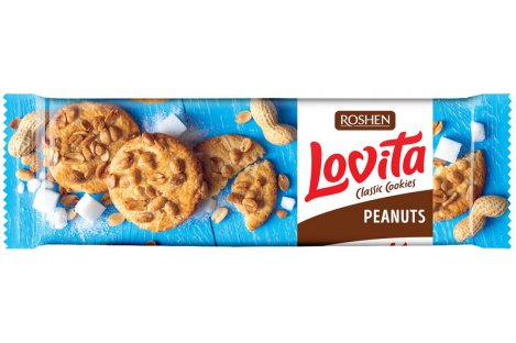 Печиво Lovita з арахісом 150г,Roshen