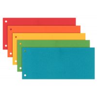 Розділювачі аркушів картонні 100шт кольорові асорті, Esselte