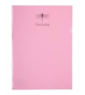 Папка-уголок А4 пластиковая Pastel розовая, Buromax