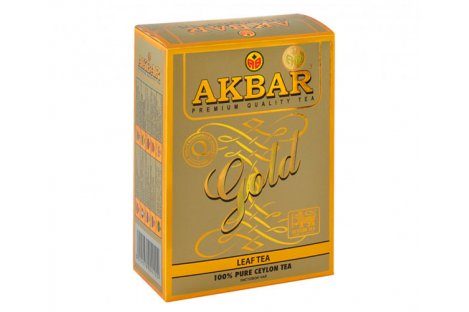 Чай чорний Akbar Gold заварний листовий 250г