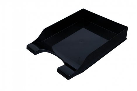 Лоток горизонтальный пластиковый черный непрозрачный Симметрия, Arnika