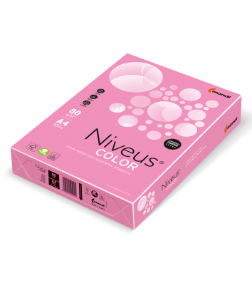 Бумага А4 80г/м2 500л цветная Niveus Color, неоновая  розовая