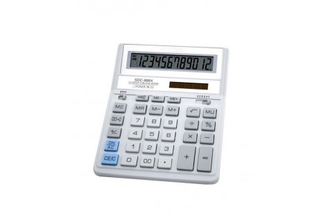 Калькулятор 12 розрядів 203,2*158*31мм біло-сірий, Citizen