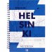 Блокнот А5 96арк клітинка Helsinki, бічна спіраль, Axent