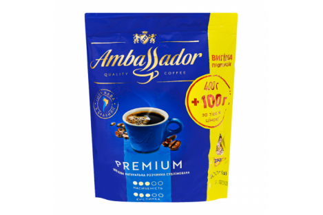 Кофе растворимый Ambassador Premium 500г