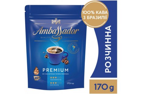 Кофе растворимый Ambassador Premium 170г