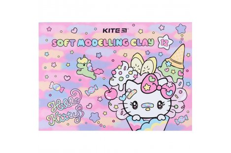 Пластилин восковой 12 цветов 240г "Hello Kitty", Kite