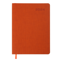 Ежедневник датированный A5 2024 Tweed оранжевый, Buromax