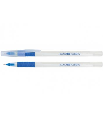 Ручка масляна Iceberg, колір чорнил синій 0,7мм, Economix