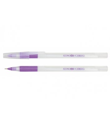 Ручка масляна Iceberg, колір чорнил фіолетовий 0,7мм, Economix