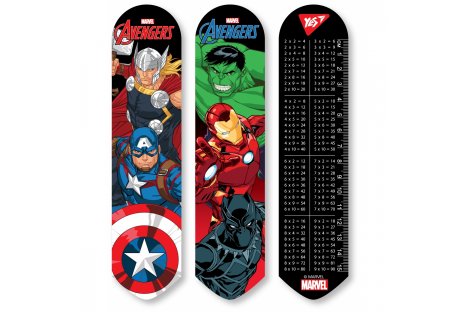 Закладка пластиковая 2D "Masvel Avengers", Yes