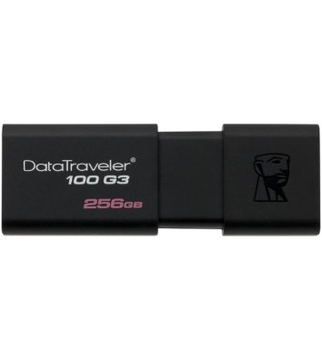 Флеш-память 256GB Kingston Drive Datatraveler Flash 100 G3,  корпус черный