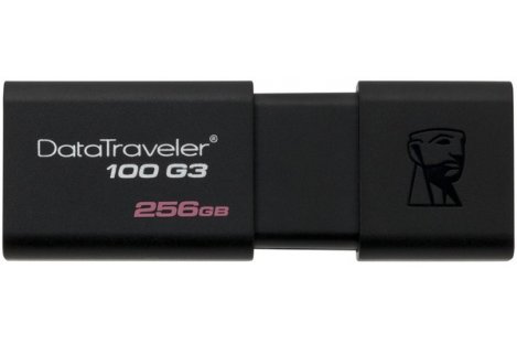 Флеш-память 256GB Kingston Drive Datatraveler Flash 100 G3,  корпус черный
