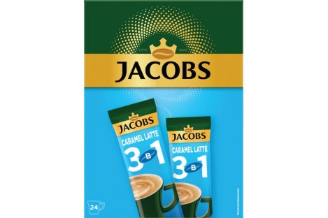 Кофейный напиток Jacobs Caramel Latte 24шт*12,3г