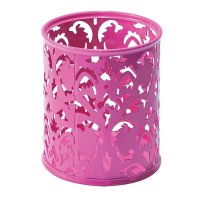 Подставка канцелярская Barocco металлическая розовая, Buromax