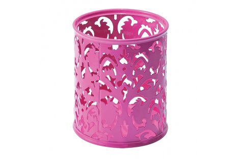 Подставка канцелярская Barocco металлическая розовая, Buromax