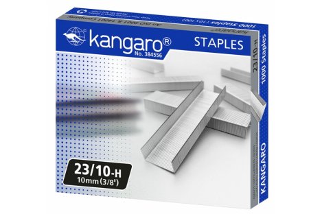 Скобы для степлера №23/10 1000шт, Kangaro