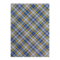 Блокнот А4 48арк клітинка Шотландка, верхня спіраль синій, Buromax