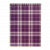Блокнот А5 48арк клітинка Шотландка, верхня спіраль фіолетовий, Buromax