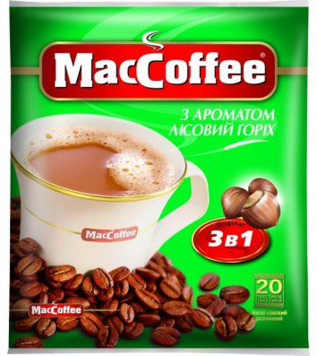 Кофейный напиток MacCoffee Лесной Орех 20шт*18г