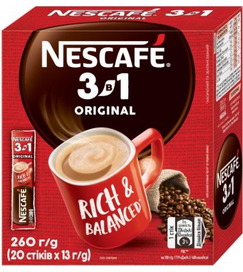 Кофейный напиток Nescafe® Original 20шт*13г