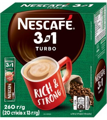 Кофейный напиток Nescafe® Turbo 20шт*13г