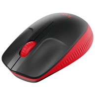 Мышь компьютерная беспроводная черно-красная, Logitech M190 Full-size Wireless Red
