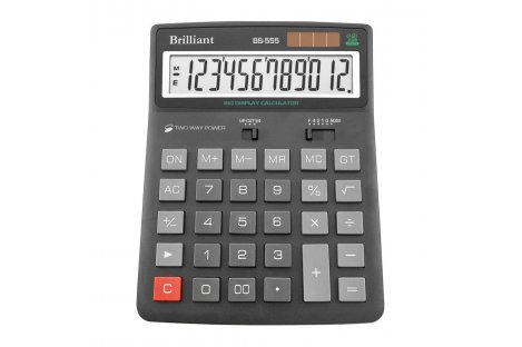 Калькулятор 12 разрядов 155*201*35мм, Brilliant