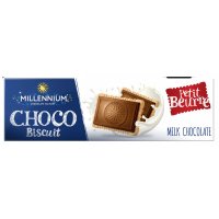Печиво Choco Biscuit з молочним шоколадом 130г, Millennium
