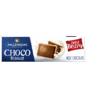 Печиво Choco Biscuit з молочним шоколадом 130г, Millennium