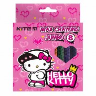Мел восковый цветной 8шт Jumbo "Hello Kitty»", Kite
