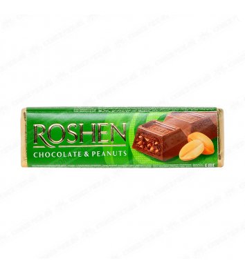 Батончик Chocolate & Peanuts молочно-шоколадный 38г, Roshen