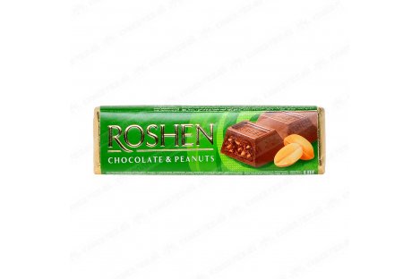 Батончик Chocolate & Peanuts молочно-шоколадный 38г, Roshen