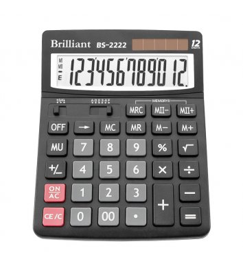 Калькулятор 12 разрядов 150*193*29мм, Brilliant