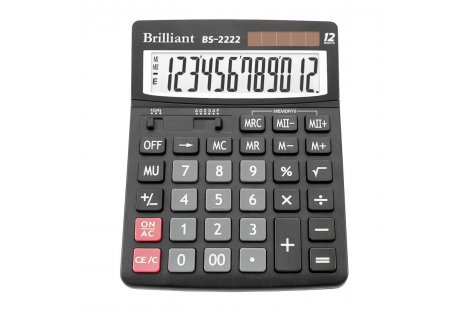 Калькулятор 12 розрядів 150*193*29мм, Brilliant