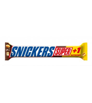 Батончик Super+1 шоколадный 112,5г, Snickers