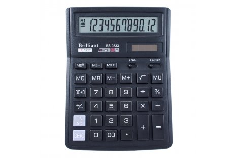 Калькулятор 12 разрядов 143*192*39,5мм, Brilliant