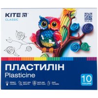 Пластилин 10 цветов 200г "Classic", Kite