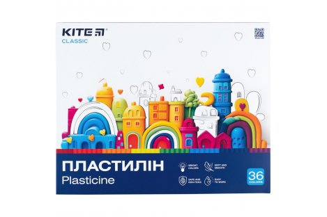 Пластилин 36 цветов 720г "Classic", Kite