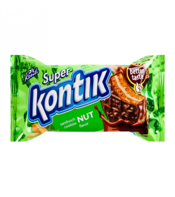 Печенье-сэндвич Super Kontik со вкусом ореха 90г, Konti