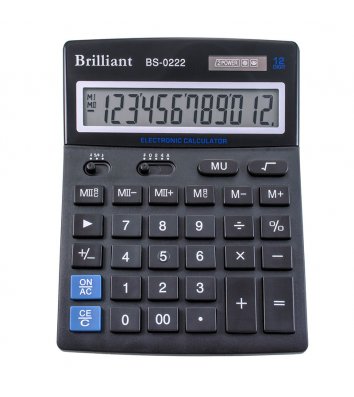 Калькулятор 12 разрядов 140*176*45мм, Brilliant