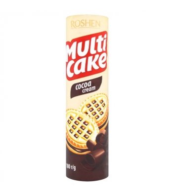 Печиво-сендвіч Multicake молочно-кремова начинка 180г, Roshen