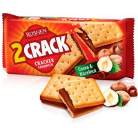 Печиво крекер 2 Crack какао-горіхова начинка 235г, Roshen